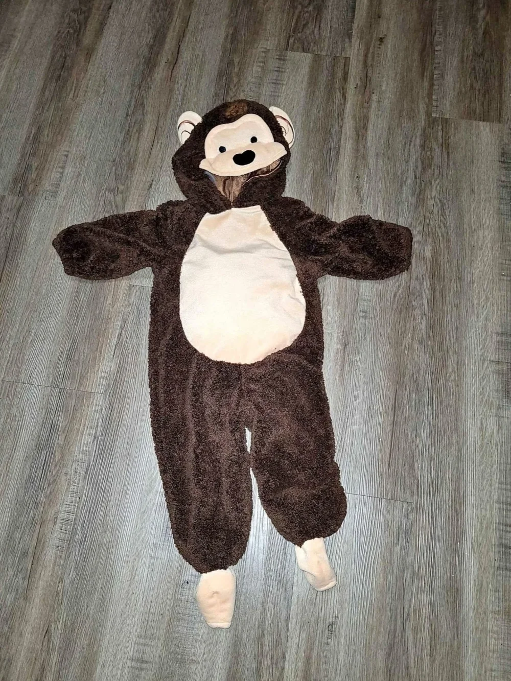 Brown Monkey Plush Infant One-Piece Costume